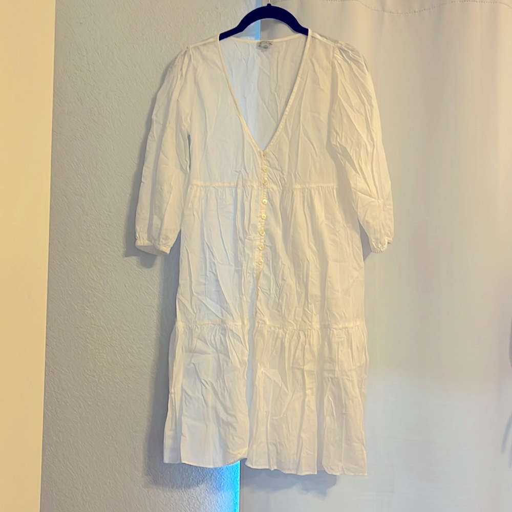 J. Crew White Beach/Pool Cover-Up Dress